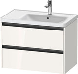 DURAVIT Ketho.2 Waschtischunterbau 784 mm wandhängend, betongrau matt, 2 Schubkästen, Becken rechts