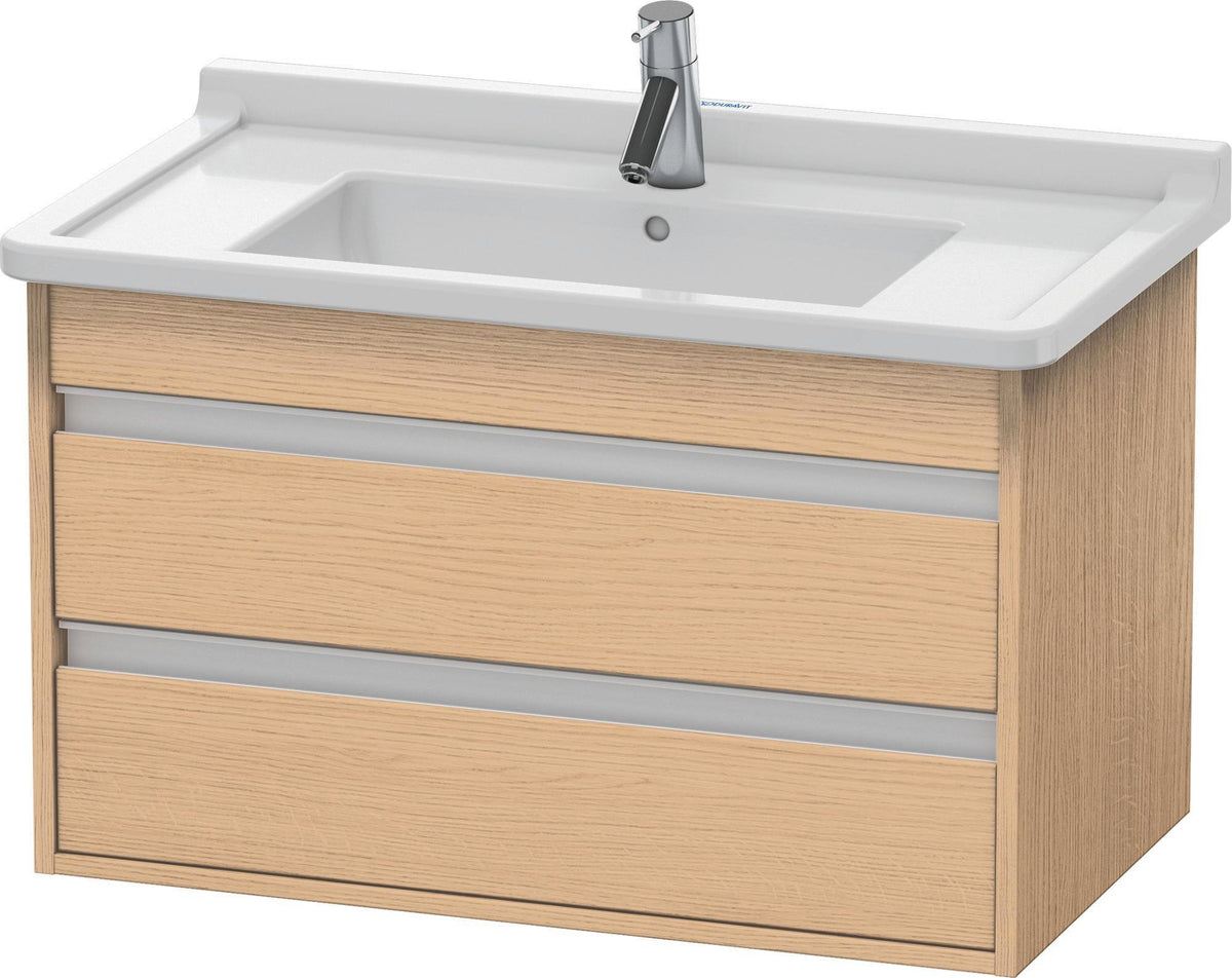 Duravit Ketho Waschtischunterbau wandhängend 800 mm basalt matt mit 2 Schubkästen