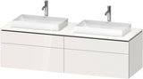 DURAVIT L-Cube Konsolenwaschtischunterbau 1620 mm Taupe supermatt mit Tip-on Technik