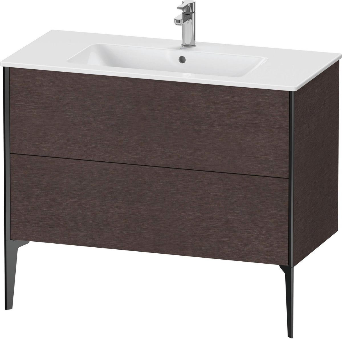 Duravit XViu Waschtischunterbau bodenstehend 1010 mm, 2 Auszüge, weiß matt, Tip-On