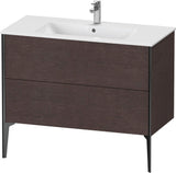 Duravit XViu Waschtischunterbau bodenstehend 1010 mm, 2 Auszüge, weiß matt, Tip-On