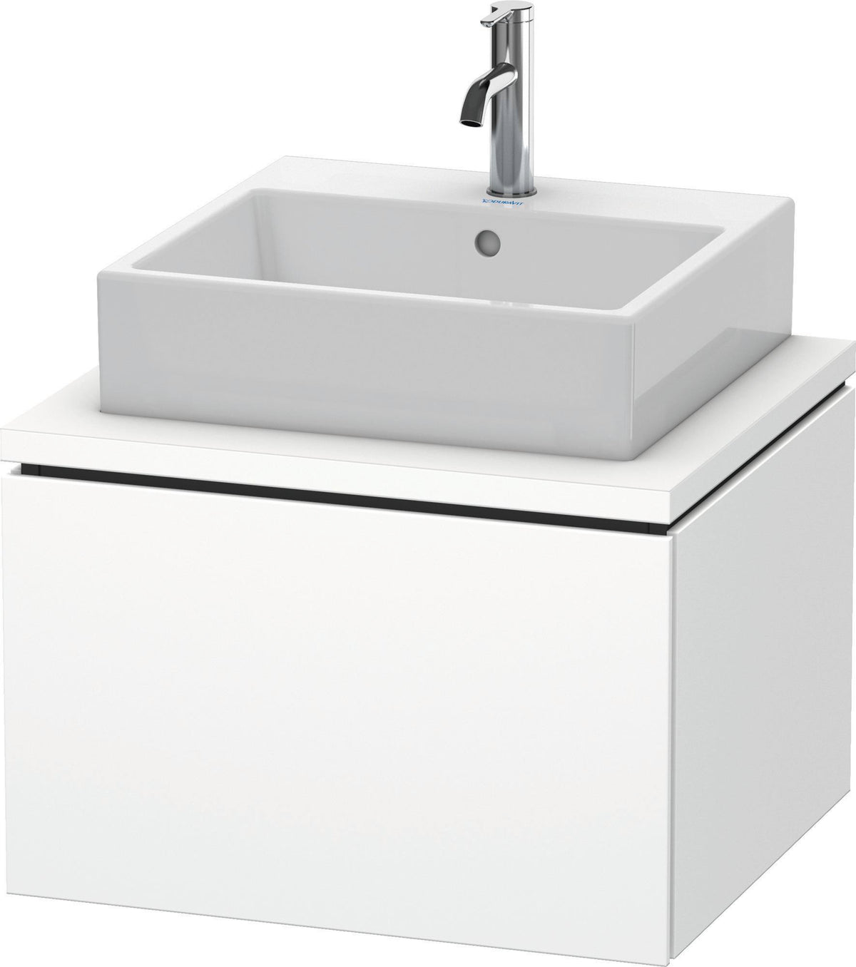 DURAVIT L-Cube Konsolenwaschtischunterbau 620 mm betongrau matt, 1 Auszug, wandhängend