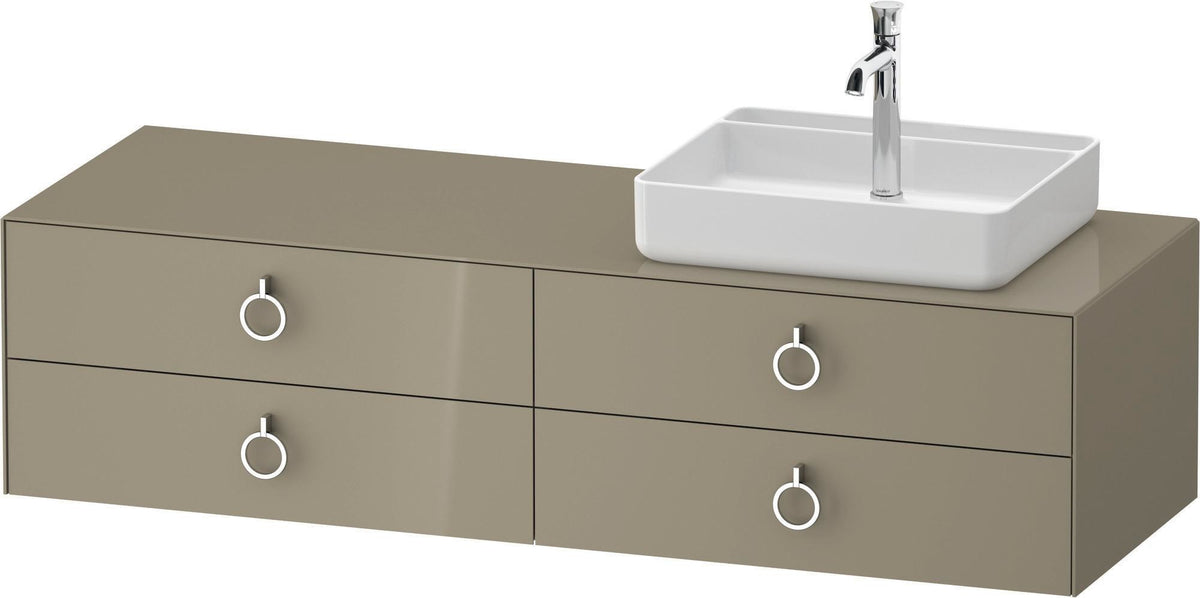 DURAVIT White Tulip Konsolenwaschtischunterbau 1600 mm mit 4 Schubkästen & LED-Innenbeleuchtung