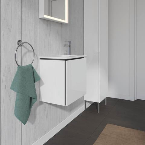 Duravit L-Cube Waschtischunterbau 420 mm wandhängend, 1 Tür rechts, weiß matt – Christian Werner Design