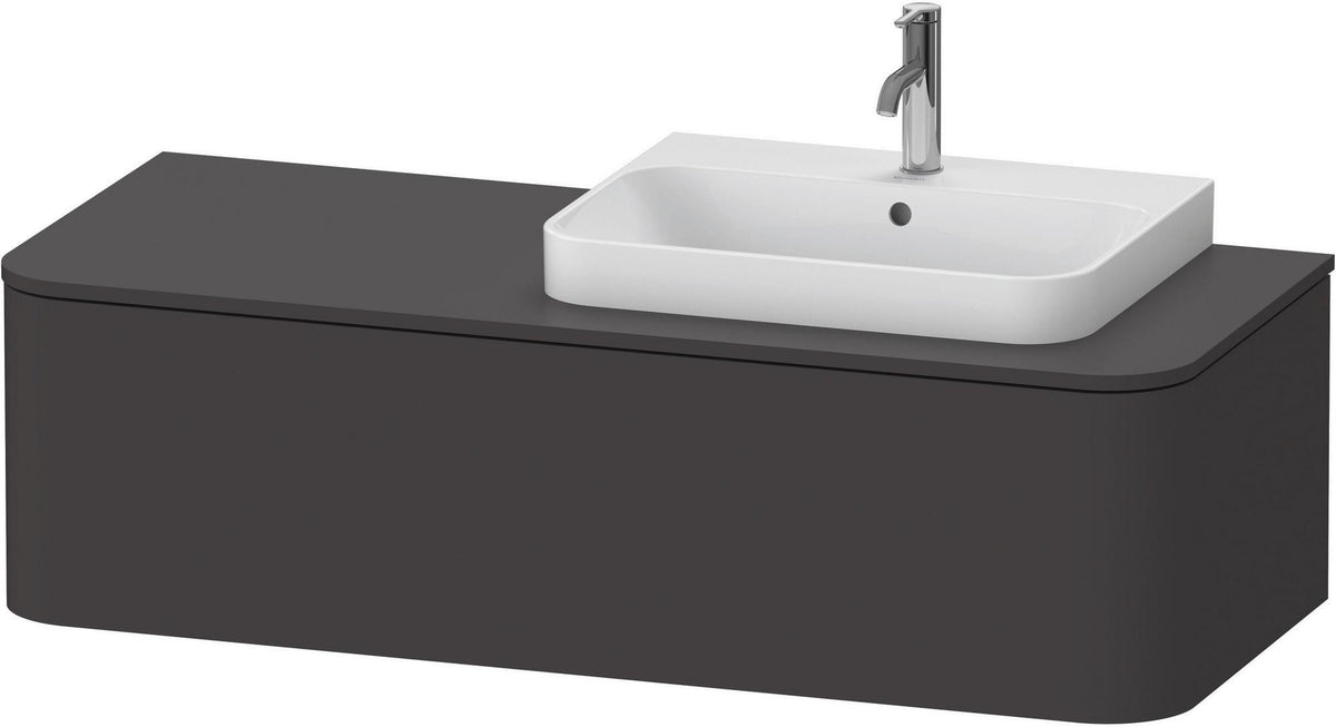 DURAVIT Happy D.2 Konsolenwaschtischunterbau 1300 mm taupe supermatt mit Tip-On und LED