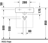DURAVIT Waschtisch Vero 500 mm mit Überlauf und WonderGliss in Weiß