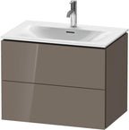 flannel grey hochglanz / Mitteldichte Faserplatte (MDF) / 2 Schubkästen