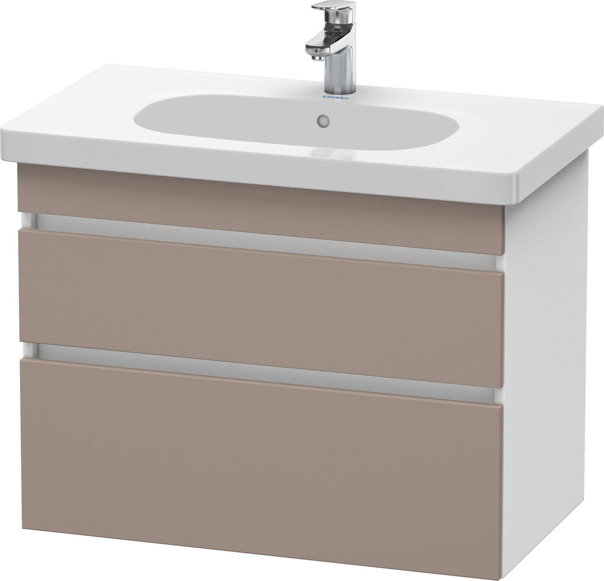 DURAVIT DuraStyle Waschtischunterbau 800 mm wandhängend, 2 Schubkästen, weiß matt – mit Soft-Close