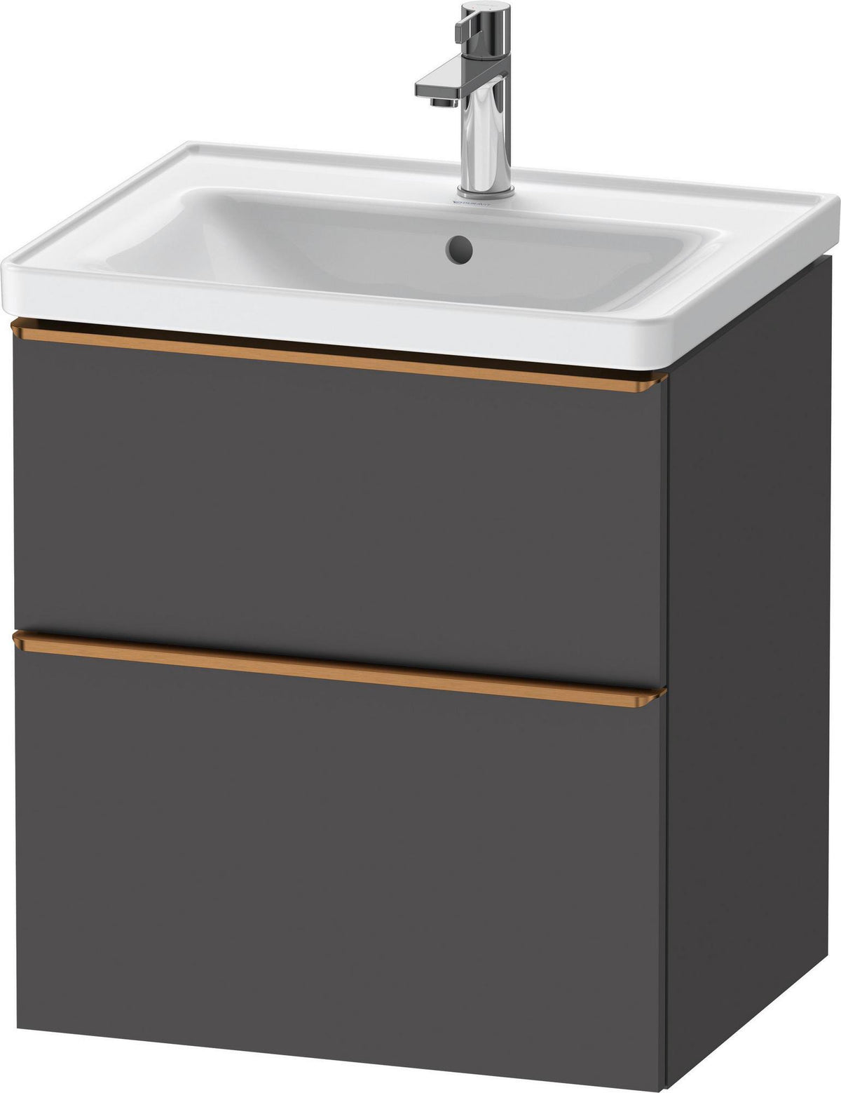 Duravit D-Neo Waschtischunterbau 584 mm betongrau matt mit Auszug und Schubkasten