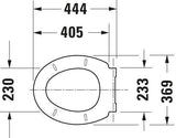 DURAVIT WC-Sitz Universal Weiß mit Absenkautomatik und Edelstahl-Scharnieren
