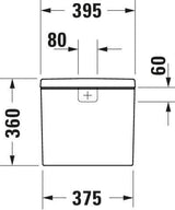 DURAVIT Spülkasten D-Neo Weiß mit Dual Flush 4,5/3 L, Wasseranschluss links/rechts