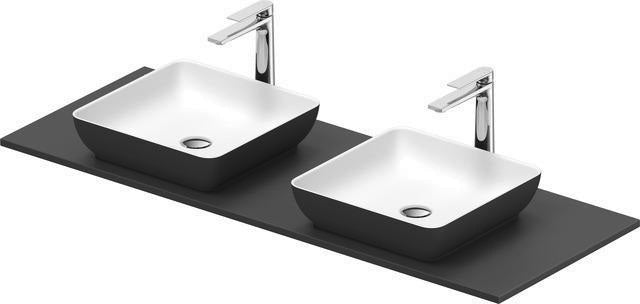 DURAVIT Sivida Waschtischset 1350 mm mit Konsole, 2 Becken, weiss