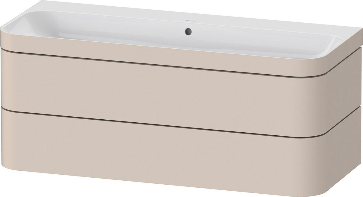 Duravit Happy D.2 c-bonded Waschtischset 1175 mm wandhängend mit 2 Schubkästen und Tip-on Technik
