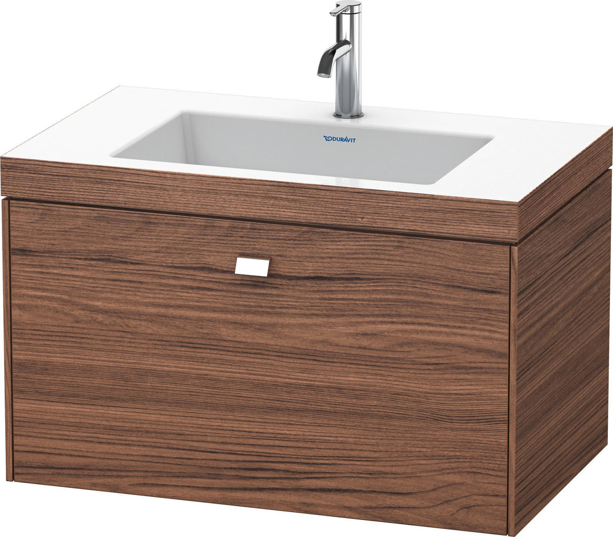DURAVIT Brioso c-bonded Waschtischset 800 mm mit Unterschrank, 1 Auszug, betongrau matt