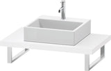 Duravit L-Cube Konsole variabel 550 mm weiß matt – wandhängend, mit Ausschnitt für Waschschüssel