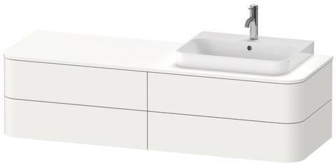 Duravit Waschtischunterbau Happy D.2 Plus 1600 mm taupe supermatt mit 4 Schubkästen