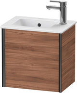 DURAVIT XViu Waschtischunterbau wandhängend 410 mm nussbaum dunkel mit Tip-On-Technik