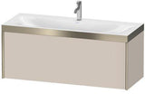 Duravit Möbelwaschtischset XVIU 1200x480mm Chaos-Marmor / Ta s-matt mit Unterbau und Auszug