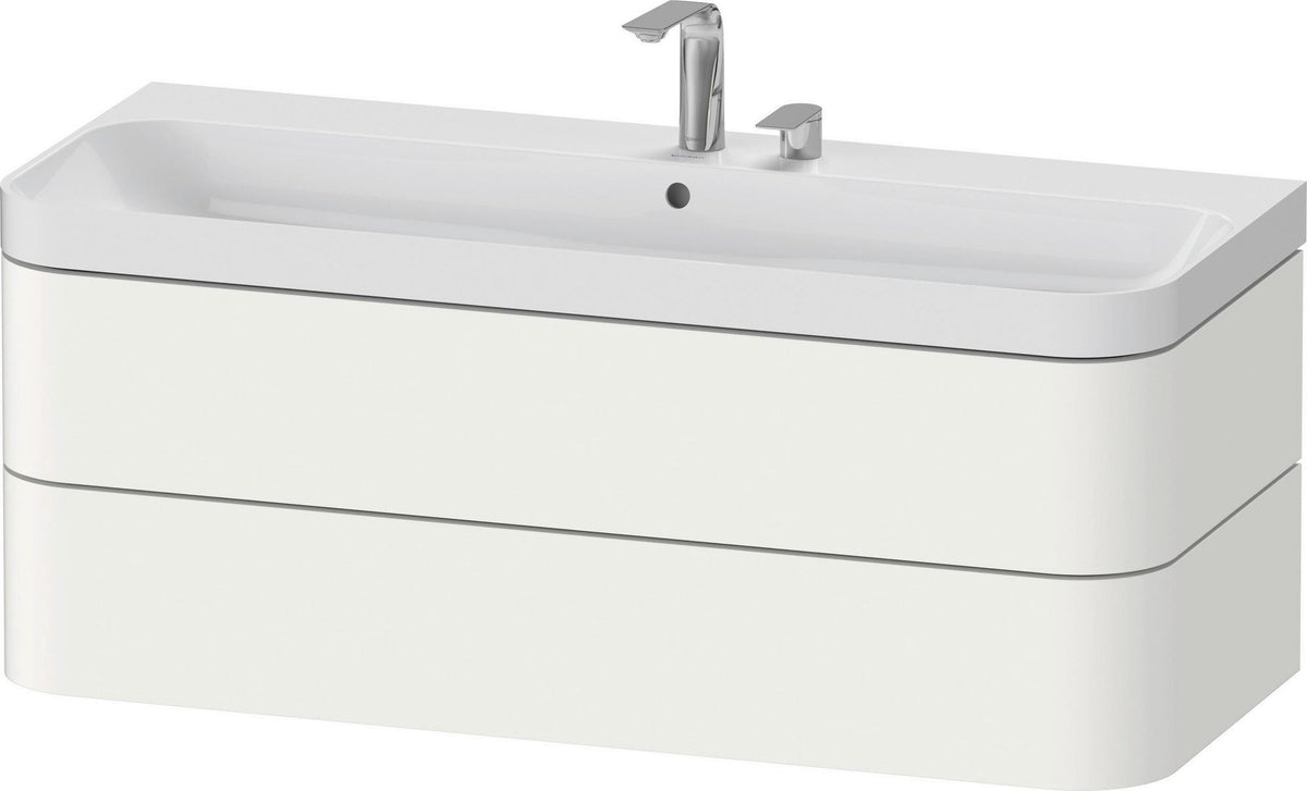 Duravit Happy D.2 Waschtischset 1175 mm wandhängend mit Tip-on Technik und Soft-Close