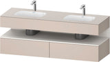 DURAVIT Qatego Studio F. A. Porsche Waschtischset 1600 mm mit Konsolenwaschtischunterbau, 2 Auszüge