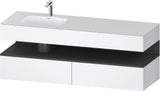 DURAVIT Qatego Studio F. A. Porsche Einbauwaschtisch mit Konsolenwaschtischunterbau 1600 mm Weiß Matt
