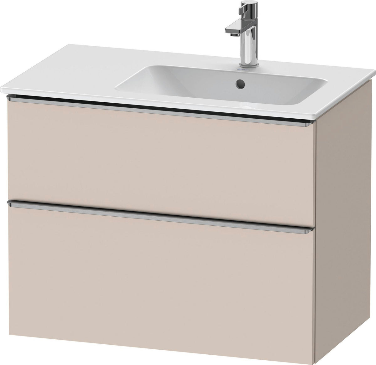 DURAVIT D-Neo Waschtischunterbau 810 mm Weiß Matt mit Bronze Griff und Soft-Close