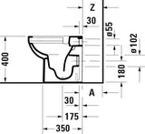 Duravit No.1 Stand-WC 480 mm spülrandlos mit HygieneGlaze, weiß