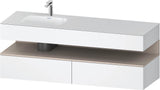DURAVIT Qatego Studio F. A. Porsche Einbauwaschtisch mit Konsolenwaschtischunterbau 1600 mm Weiß Matt