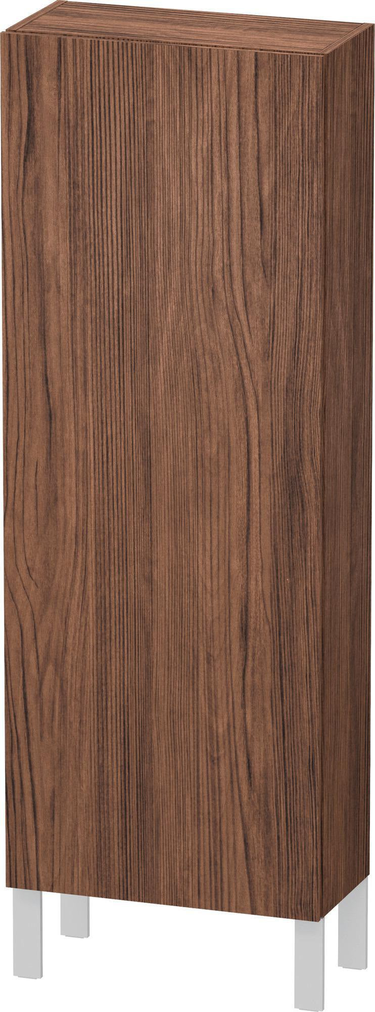Duravit L-Cube Halbhochschrank 500 mm, 1 Tür links, betongrau matt, wandhängend, Soft-Close