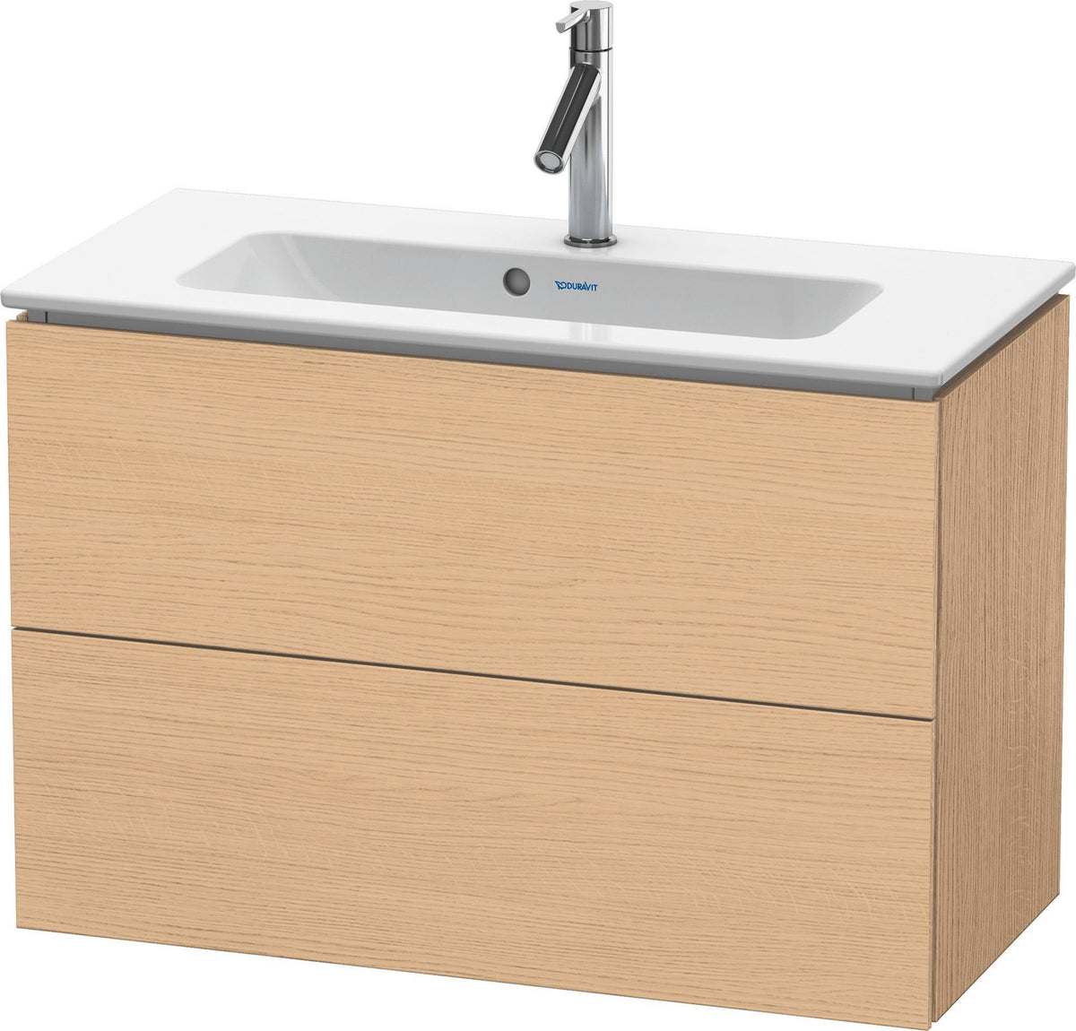 DURAVIT L-Cube Waschtischunterbau 820 mm weiß matt mit 2 Schubkästen und Tip-On-Technik