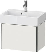 Duravit XSquare Waschtischunterbau COMPACT 584 mm weiß matt – wandhängend, 1 Auszug, Tip-On
