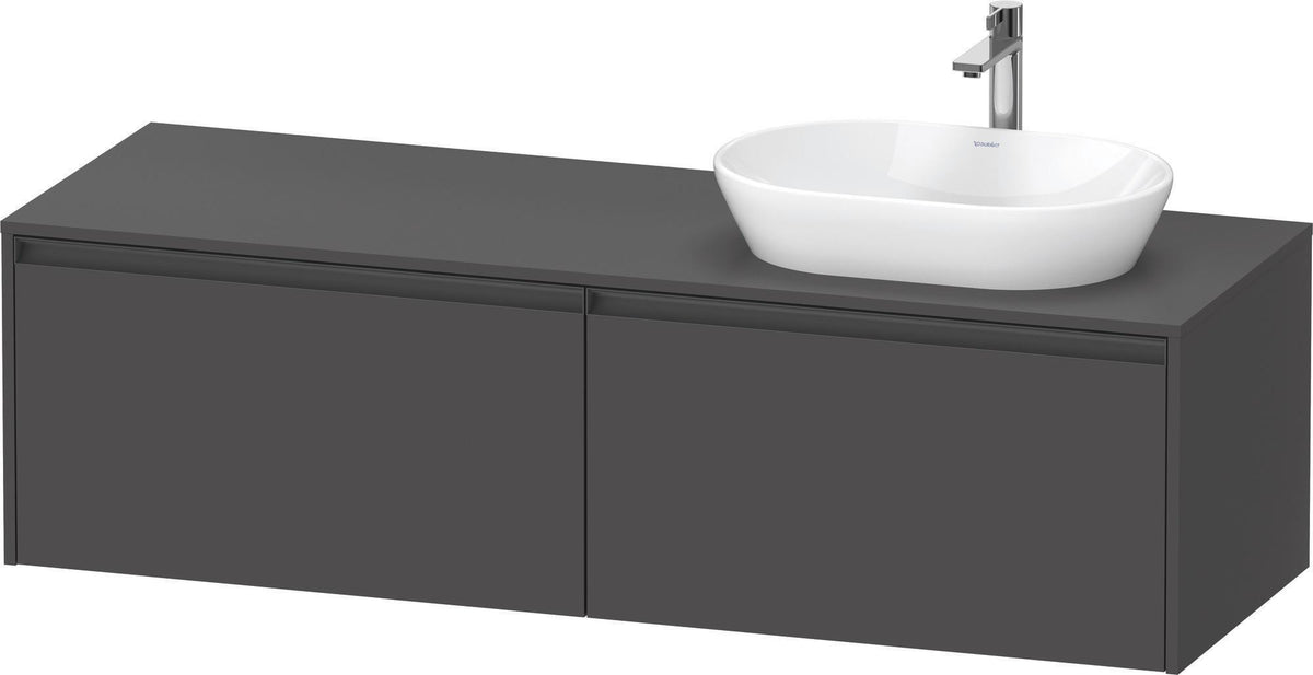 DURAVIT Ketho.2 Waschtischunterbau 1600 mm betongrau matt mit 2 Auszügen
