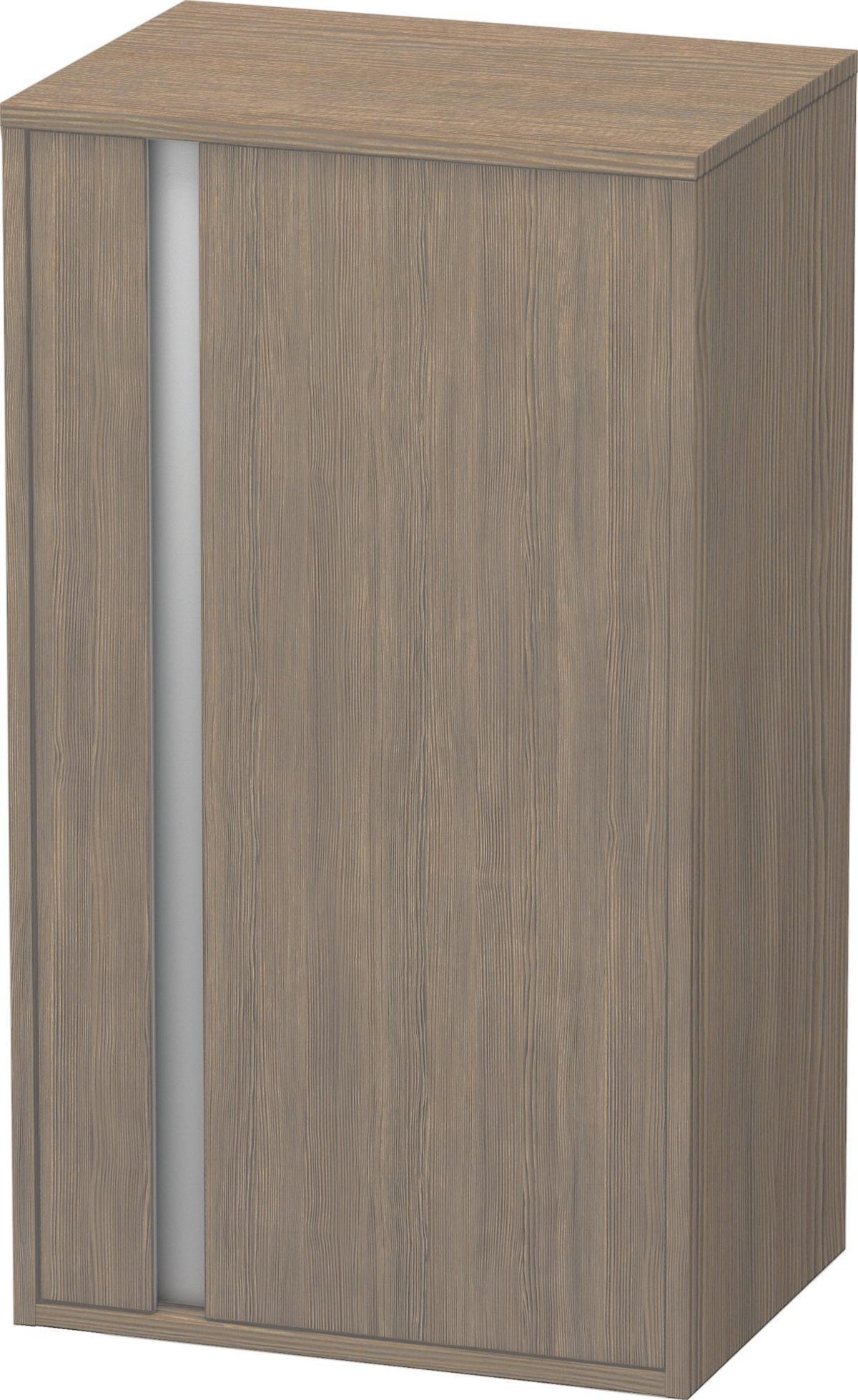 DURAVIT Ketho Halbhochschrank 500 mm Eiche Terra – 1 Tür links, Soft-Close, wandhängend