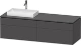 Duravit L-Cube Waschtischunterbau 1620 mm Nussbaum Dunkel mit Tip-On-Technik