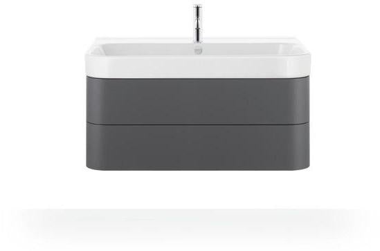 DURAVIT Möbelwaschtisch Happy D.2 1000 mm mit Überlauf, 1 Hahnloch, weiß WonderGliss