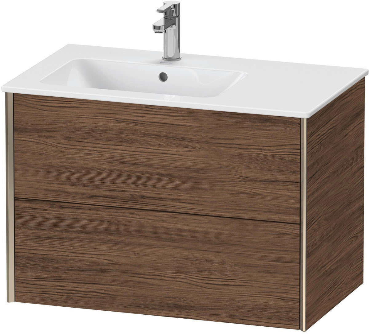 Duravit XViu Waschtischunterbau 810 mm wandhängend mit 2 Schubkästen, weiß matt, für Waschtisch links