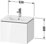 Duravit L-Cube Waschtischunterbau wandhängend, 1 Auszug, Amerik. Nussbaum, 520 mm