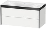 Duravit Möbelwaschtischset XViu 1000x480mm mit Unterbau, Nussbaum mitte und keramischer Ventilabdeckhaube