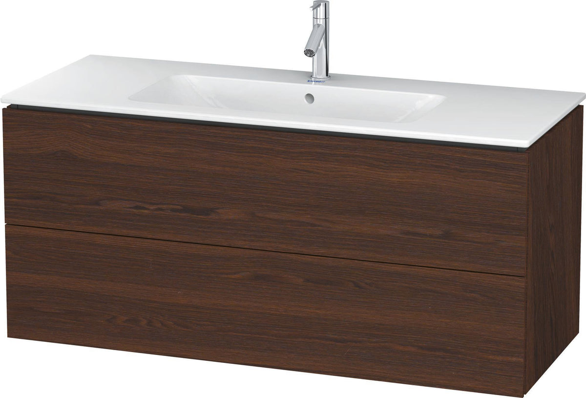 Duravit L-Cube Waschtischunterbau 1220 mm taupe matt mit 2 Schubkästen und Tip-On-Technik