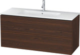 Duravit L-Cube Waschtischunterbau 1220 mm taupe matt mit 2 Schubkästen und Tip-On-Technik
