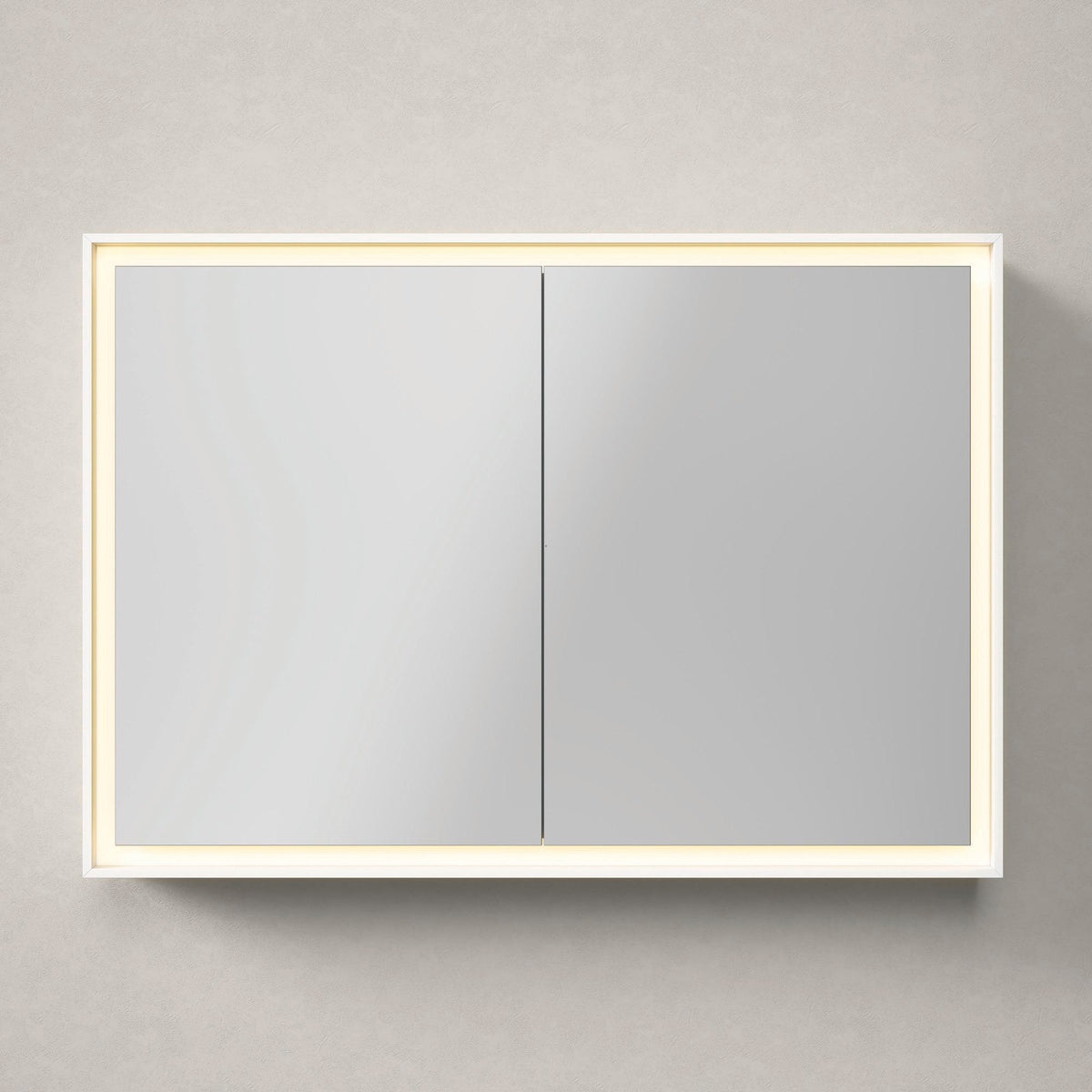 DURAVIT L-Cube Spiegelschrank 800 mm, 2 Türen, LED-Beleuchtung, Weiß