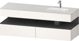DURAVIT Qatego Einbauwaschtisch mit Konsolenwaschtischunterbau 1600 mm Weiß Matt