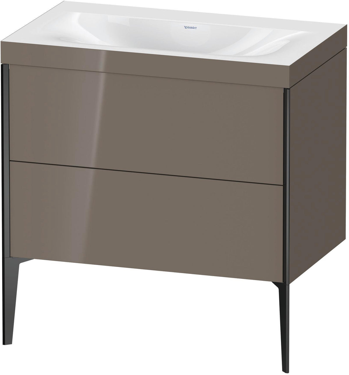 DURAVIT XViu c-bonded Waschtischset 800 mm mit 2 Auszügen, bodenstehend, Soft-Close