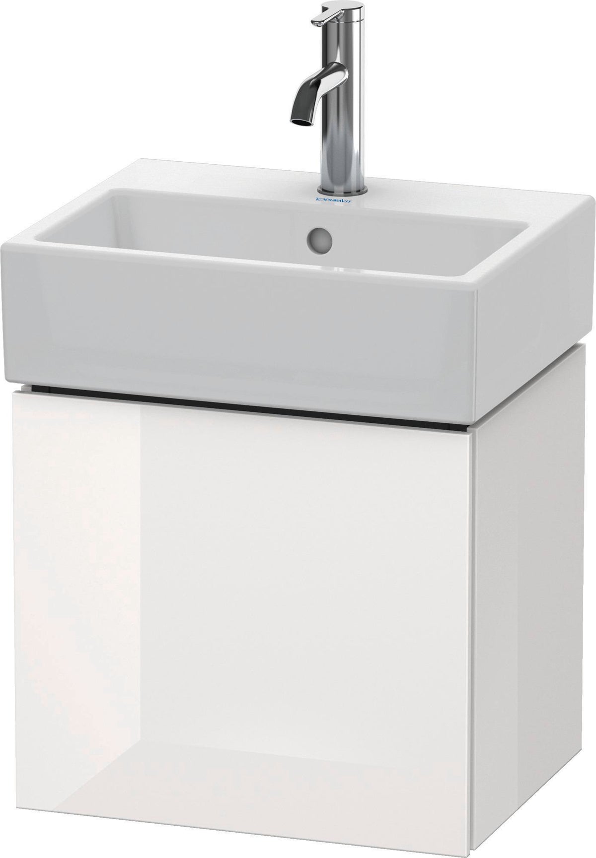 Duravit L-Cube Waschtischunterbau 434 mm weiß matt, 1 Tür links, wandhängend