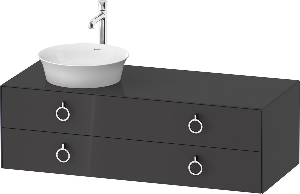 DURAVIT White Tulip Waschtischunterbau 1300 mm Taupe Seidenmatt mit LED-Beleuchtung