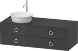 DURAVIT White Tulip Waschtischunterbau 1300 mm Taupe Seidenmatt mit LED-Beleuchtung