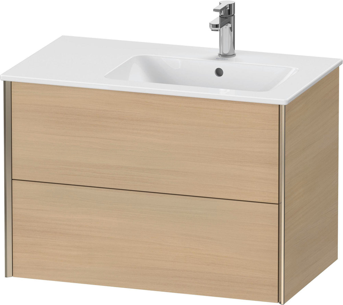 DURAVIT XViu Waschtischunterbau wandhängend 810 mm, 2 Schubkästen, weiß matt