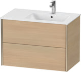DURAVIT XViu Waschtischunterbau wandhängend 810 mm, 2 Schubkästen, weiß matt