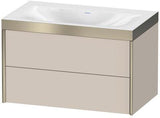 Duravit Möbelwaschtischset XVIU 800x480mm Chaos mit Unterbau wandhängend und Keramikwaschtisch Viu