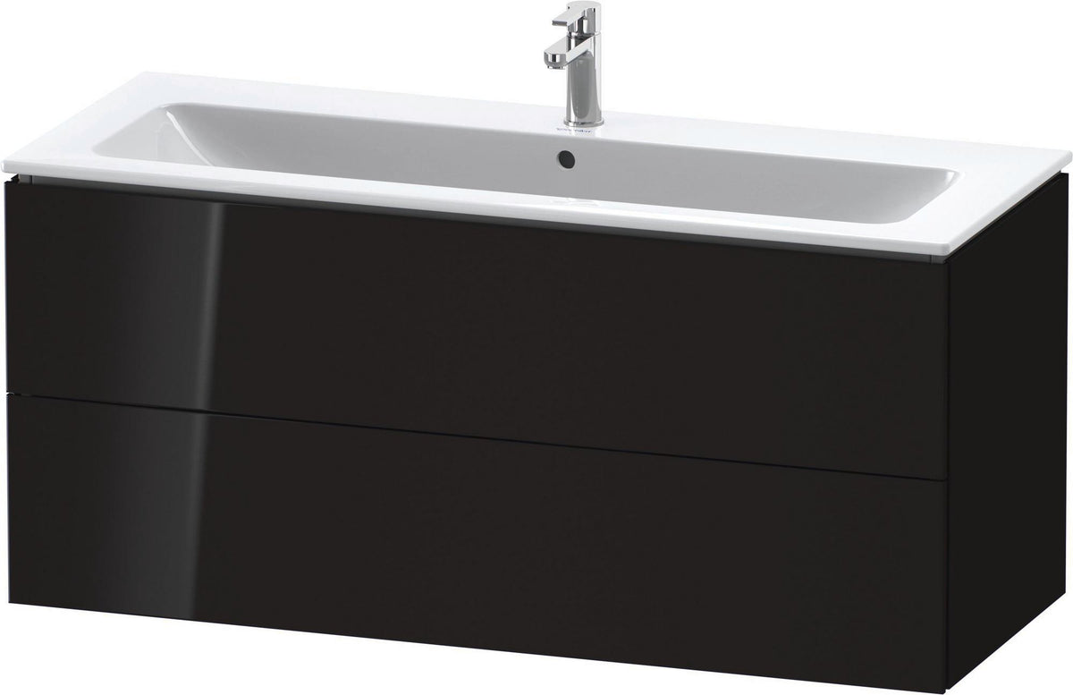 Duravit L-Cube Waschtischunterbau 1220 mm taupe matt mit 2 Schubkästen und Tip-On-Technik